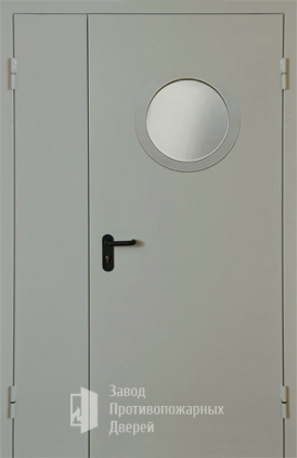 Фото двери «Полуторная с круглым стеклом EI-30» в Рузе