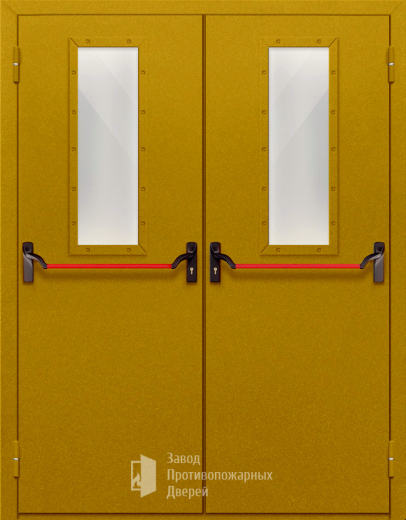 Фото двери «Двупольная со стеклом и антипаникой №65» в Рузе
