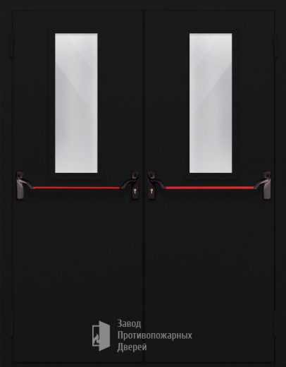 Фото двери «Двупольная со стеклом и антипаникой №64» в Рузе