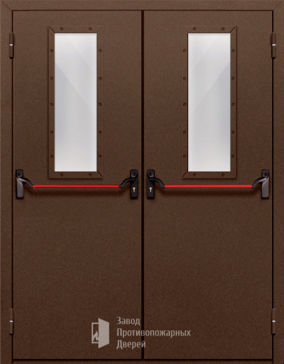 Фото двери «Двупольная со стеклом и антипаникой №68» в Рузе