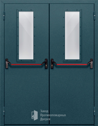 Фото двери «Двупольная со стеклом и антипаникой №67» в Рузе