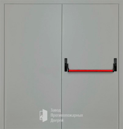 Фото двери «Двупольная глухая с антипаникой (2 створки) EI-30» в Рузе