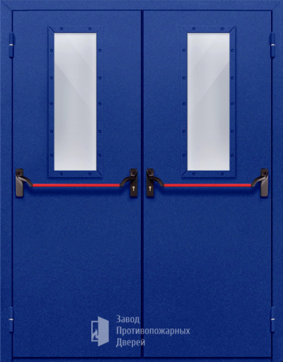 Фото двери «Двупольная со стеклом и антипаникой №63» в Рузе