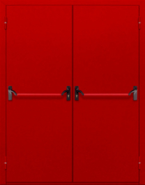 Фото двери «Двупольная глухая с антипаникой (красная)» в Рузе