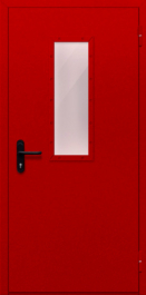Фото двери «Однопольная со стеклом (красная)» в Рузе