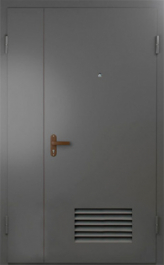Фото двери «Техническая дверь №7 полуторная с вентиляционной решеткой» в Рузе