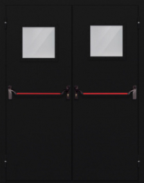 Фото двери «Двупольная со стеклом и антипаникой №54» в Рузе