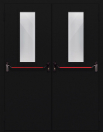 Фото двери «Двупольная со стеклом и антипаникой №64» в Рузе