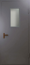 Фото двери «Техническая дверь №4 однопольная со стеклопакетом» в Рузе