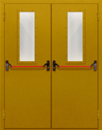 Фото двери «Двупольная со стеклом и антипаникой №65» в Рузе