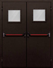 Фото двери «Двупольная со стеклом и антипаникой №510» в Рузе