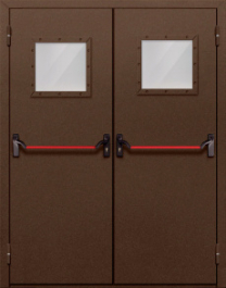 Фото двери «Двупольная со стеклом и антипаникой №58» в Рузе